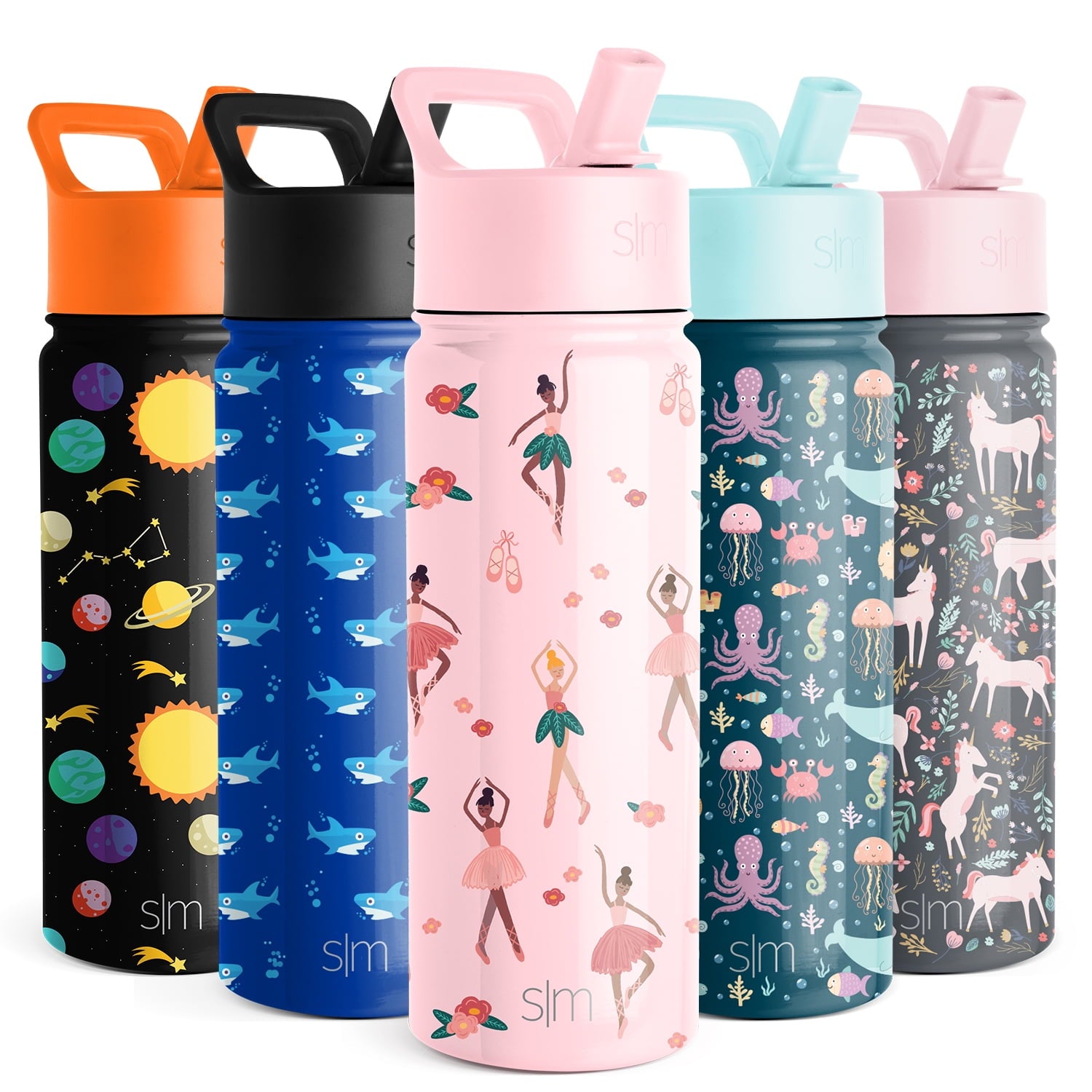 Simple Modern Summit Water Bottle Straw Lid Vacuum Insulated Stainless Steel Bottle | 18 fl oz M425A