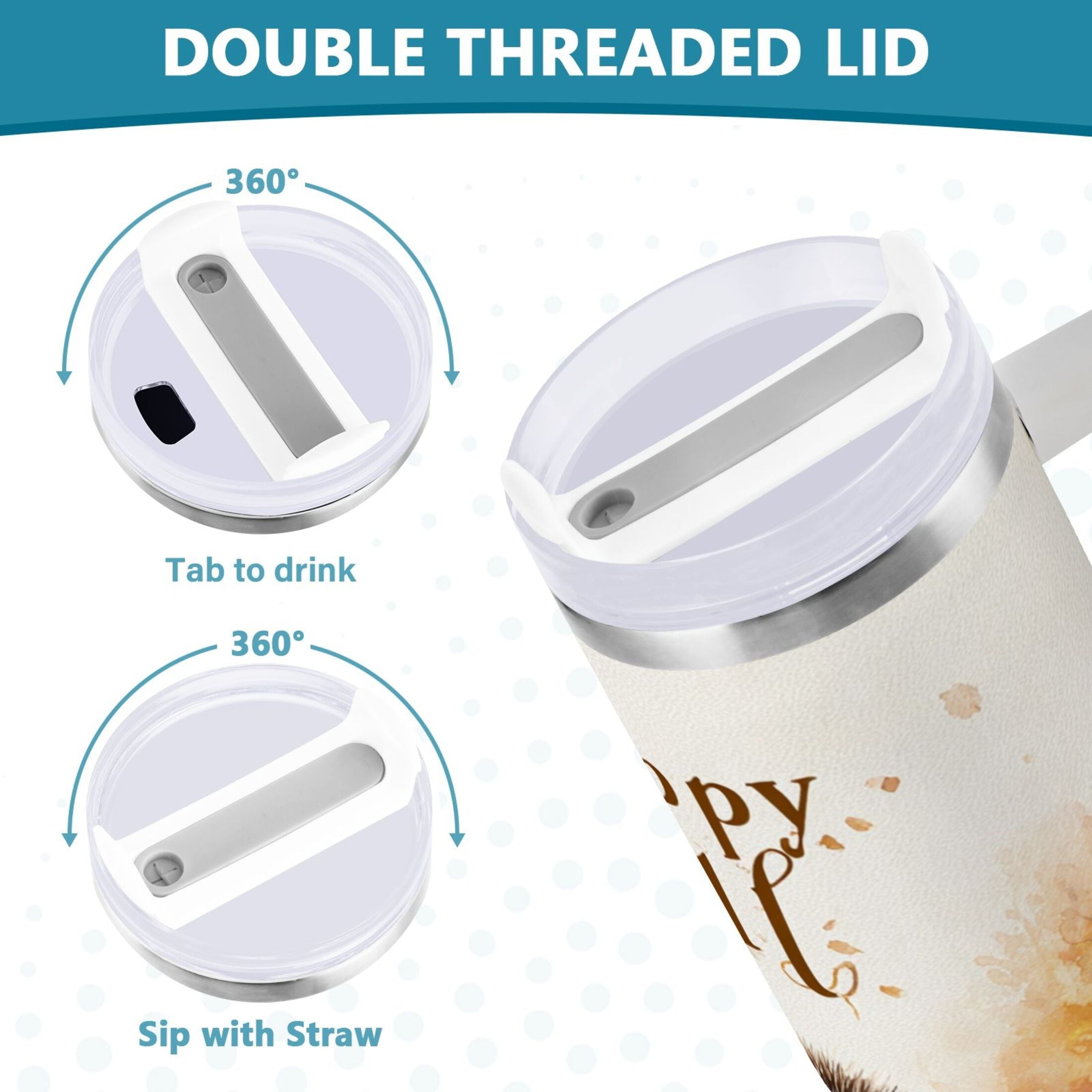 30 oz Insulated Stainless Steel Tumbler Double Wall Stainless Steel Tumbler with 2-Way Drinking Cute Little Hedgehog M625J