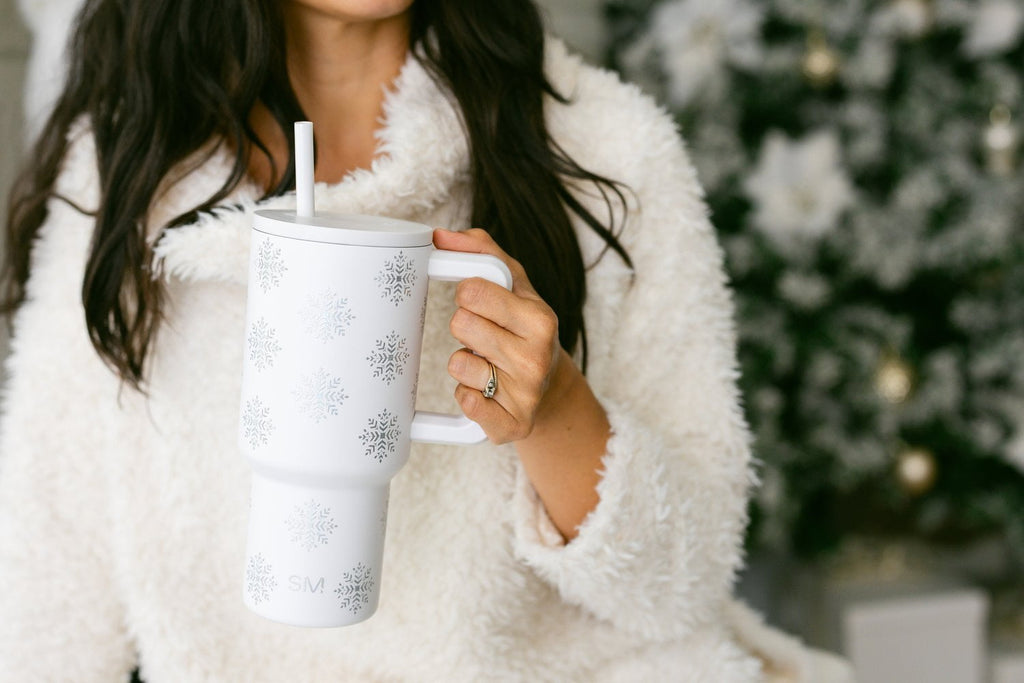 Simple Modern 30 fl oz Insulated Stainless Steel Trek Tumbler with Straw Lid | Seaglass Sage and Cream Checkmate M690W