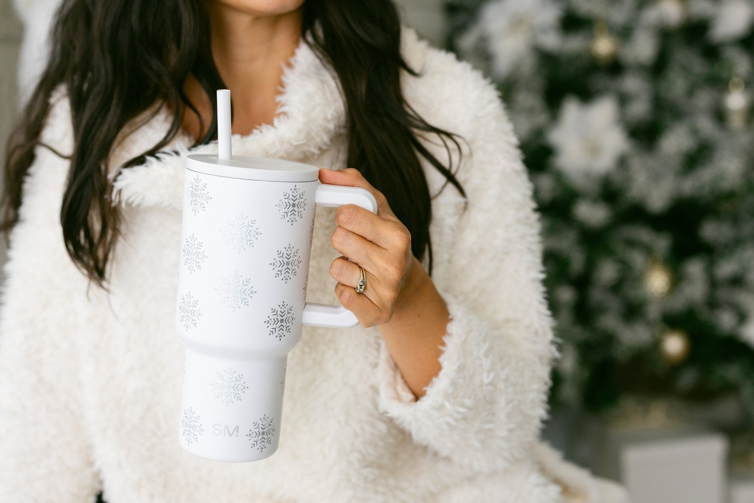 Simple Modern 30 fl oz Insulated Stainless Steel Trek Tumbler with Straw Lid | Seaglass Sage and Cream Checkmate M690W